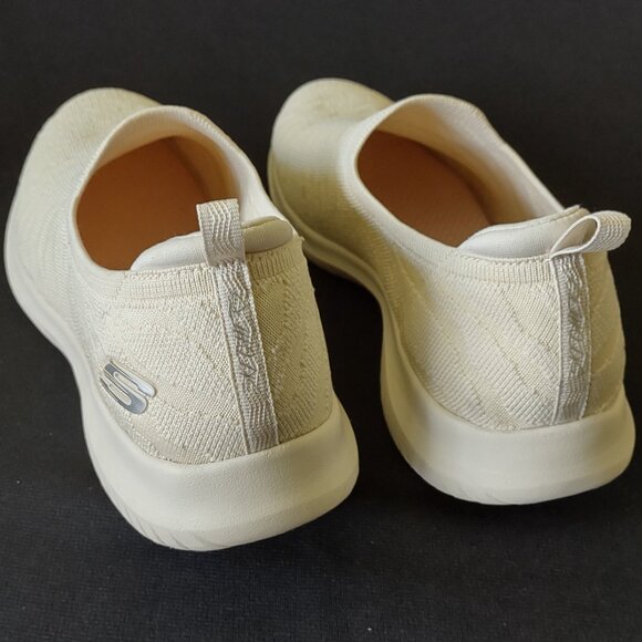 Skechers taupe/pink women’s size 8 Wide fit Summit-fun flare slip-on shoe - Picture 2 of 5